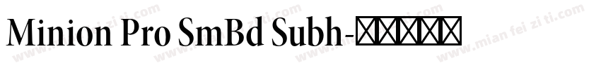 Minion Pro SmBd Subh字体转换